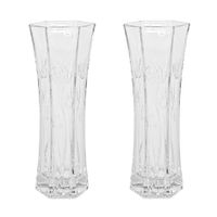 Set van 2x stuks bloemenvazen van ornament glas 29 x 11 cm