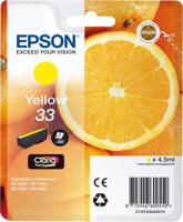 Epson Oranges 33 Y inktcartridge 1 stuk(s) Origineel Normaal rendement Geel
