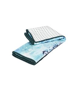 Manduka Yogitoes Skidless Yoga Handdoek Klein – Flora - Blauw - 60 x 40 cm