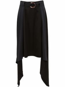 JW Anderson jupe asymétrique à taille ceinturée - Noir