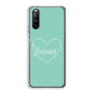 Forever heart pastel: Sony Xperia 10 III Transparant Hoesje