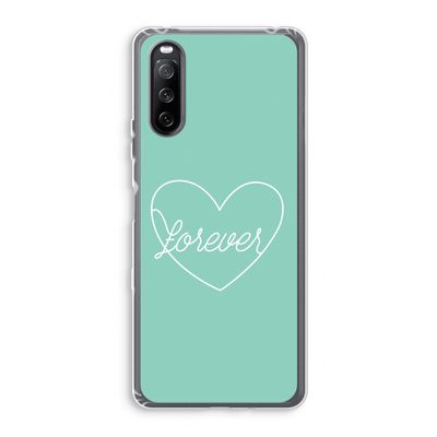 Forever heart pastel: Sony Xperia 10 III Transparant Hoesje