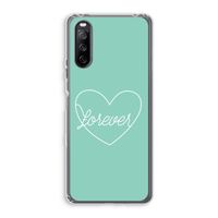 Forever heart pastel: Sony Xperia 10 III Transparant Hoesje