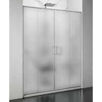 Nisdeur Lacus Stromboli Evo 2 Schuifdeuren 170x200 Cm Mat Glas Chroom - thumbnail