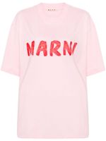 Marni t-shirt en coton à logo imprimé - Rose