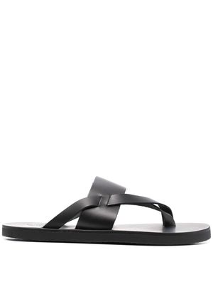 Ancient Greek Sandals sandales Zinon en cuir à brides croisées - Noir