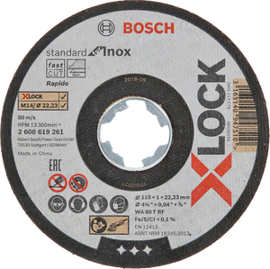 Bosch Accessoires X-LOCK Slijpschijf Standard for Inox 115x1x22.23mm, recht - 1 stuk(s) - 2608619261