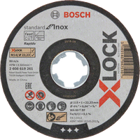 Bosch Accessoires X-LOCK Slijpschijf Standard for Inox 115x1x22.23mm, recht - 1 stuk(s) - 2608619261 - thumbnail