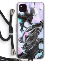 Pastel zwart: Pixel 4a 5G Transparant Hoesje met koord