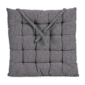 Giftdecor Stoelkussen Decorama - binnen/buiten - donkergrijs - 40 x 5cm - polyester