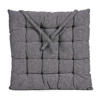 Giftdecor Stoelkussen Decorama - binnen/buiten - donkergrijs - 40 x 5cm - polyester