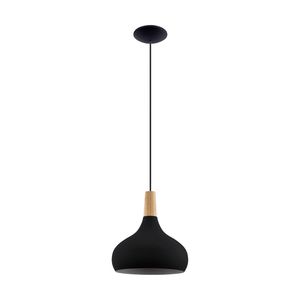 EGLO Sabinar Hanglamp - E27 - Ø 28 cm - Zwart/Bruin