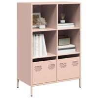 Hoge kast 68x39x103,5 cm staal roze