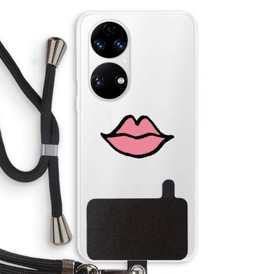 Kusje: Huawei P50 Transparant Hoesje met koord