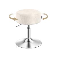 Verstelbare make up kruk met draaibare zitting, Crèmewit