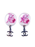 CHANEL Pre-Owned boucles d'oreilles à logo CC (2009) - Noir - thumbnail