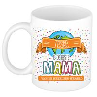 Naam mok mama Teske - wit - de beste - keramiek - 300 ml - Moederdag/verjaardag