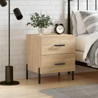 Nachtkastje 40x35x47,5 cm bewerkt hout sonoma eikenkleurig