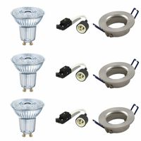 3 LED inbouwspots 4.6W 2700K Serie Grasse 47-414498