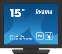 Iiyama ProLite T1531SR-B1S Touchscreen monitor Energielabel: E (A - G) 38.1 cm (15 inch) 1024 x 768 Pixel 4:3 18 ms HDMI, DisplayPort, Audio-Line-out, VGA VA