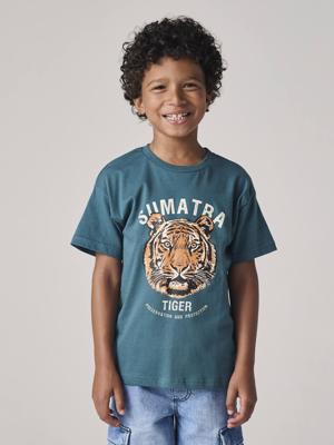 Jongensshirt met tijgermotief dennen