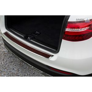 RVS Bumper beschermer passend voor 'Deluxe' Mercedes GLC 2015- Chroom/Rood-Zwart Carbon AV244030