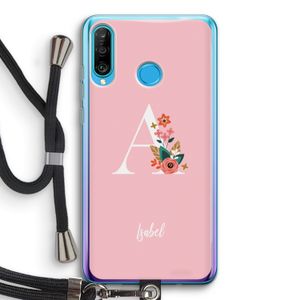 Pink Bouquet: Huawei P30 Lite Transparant Hoesje met koord