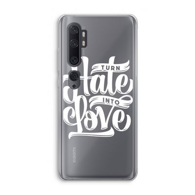 Turn hate into love: Xiaomi Mi Note 10 Transparant Hoesje