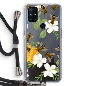 No flowers without bees: OnePlus Nord N10 5G Transparant Hoesje met koord
