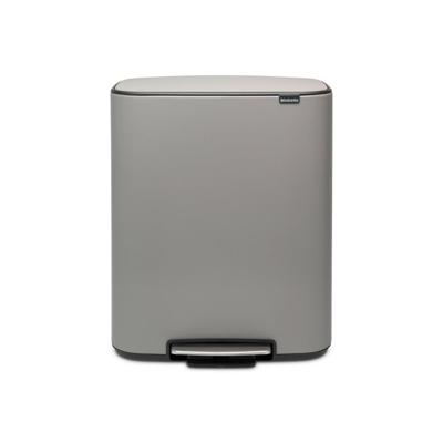 Brabantia Bo Pedaalemmer - 60 liter - kunststof binnenemmer - mineral concrete grey 211348