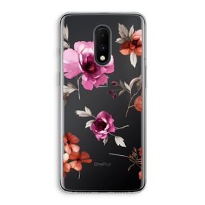 Geschilderde bloemen: OnePlus 7 Transparant Hoesje