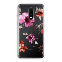 Geschilderde bloemen: OnePlus 7 Transparant Hoesje