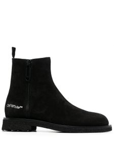 Off-White bottines à logo imprimé - Noir