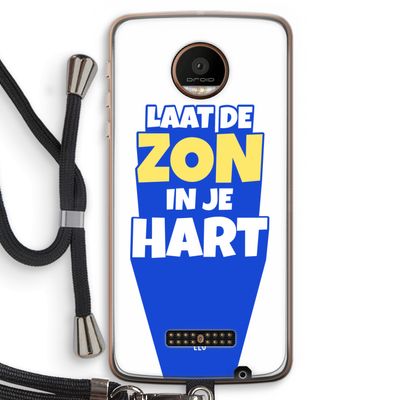 Laat de zon in je hart: Motorola Moto Z Force Transparant Hoesje met koord