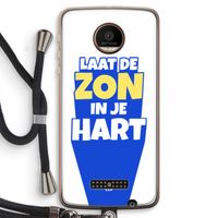 Laat de zon in je hart: Motorola Moto Z Force Transparant Hoesje met koord