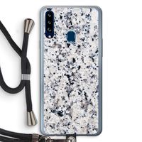 Gespikkelde marmer: Samsung Galaxy A20s Transparant Hoesje met koord