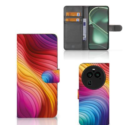 Book Case voor OPPO Find X6 Pro Regenboog | Portemonnee hoesje