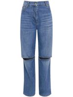 JW Anderson jean droit à découpes - Bleu