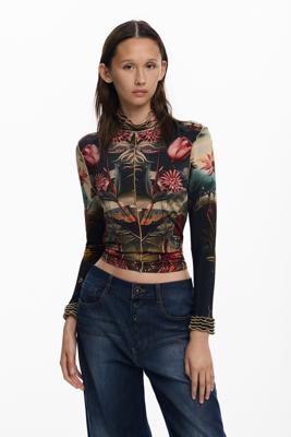 T-shirt met rozenbies - BLACK - XL T-shirt met rozenbies - BLACK - XL