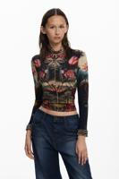 T-shirt met rozenbies - BLACK - XL T-shirt met rozenbies - BLACK - XL