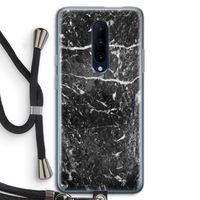 Zwart marmer: OnePlus 7 Pro Transparant Hoesje met koord