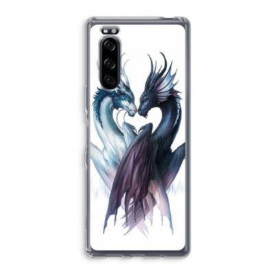 Yin Yang Dragons: Sony Xperia 5 Transparant Hoesje