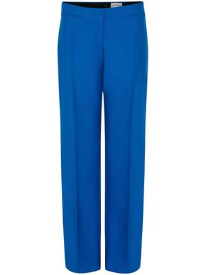 Alexander McQueen pantalon de tailleur à coupe droite - Bleu