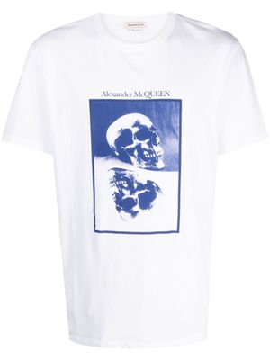 Alexander McQueen t-shirt en coton à imprimé graphique - Blanc