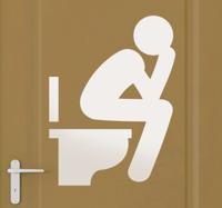Deursticker wc toilet