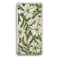 Wit bloemenpatroon: Huawei Ascend P10 Lite Transparant Hoesje