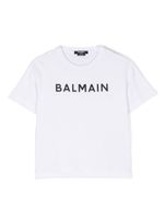 Balmain Kids t-shirt en coton à logo brodé - Blanc - thumbnail