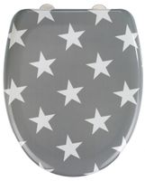 Wenko toiletbril Stella 37,5 x 44,5 cm grijs/wit - thumbnail