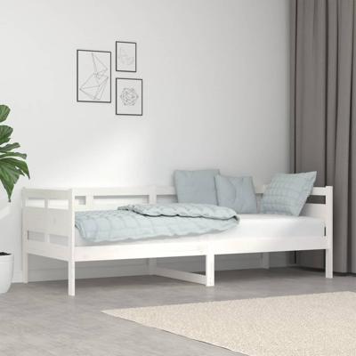 Slaapbank massief grenenhout wit 80x200 cm