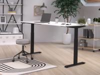 Elektrisch verstelbaar bureau JETLAG 180 cm wit/zwart
